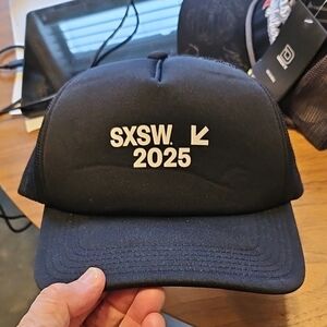 Black SXSW 2025 Austin TX Music Festival Trucker Hat